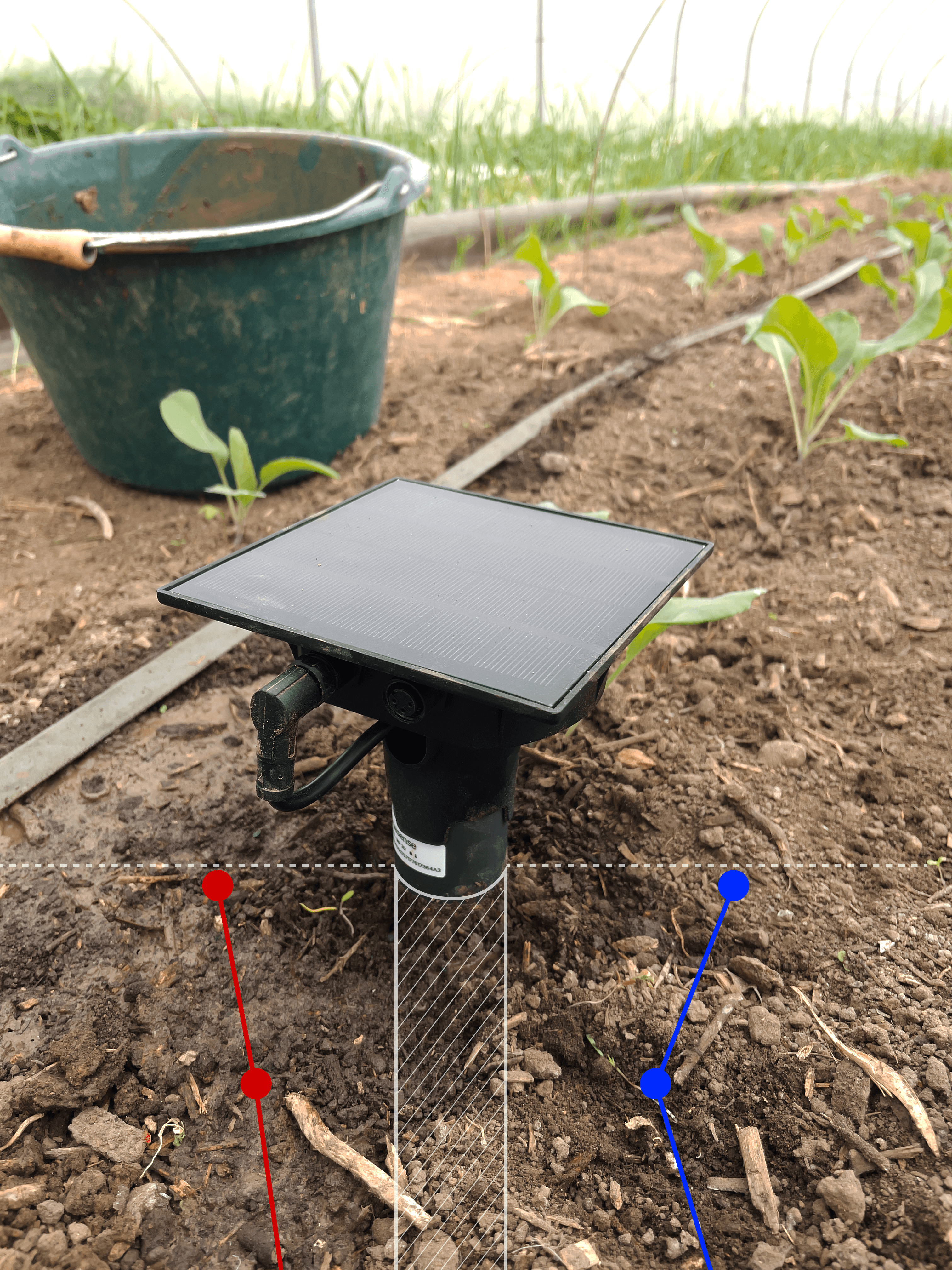 Sonde AKS Probe installée sur le terrain